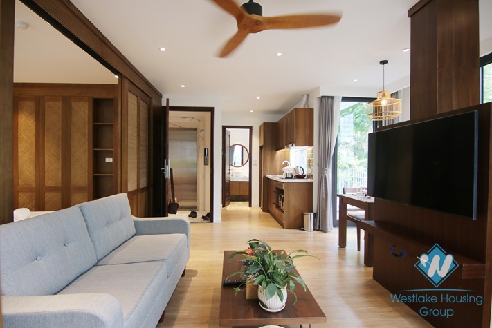 Pretty Japanese styling apartment for rent on Linh Lang street, Ba Dinh